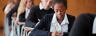 Students in a test classroom