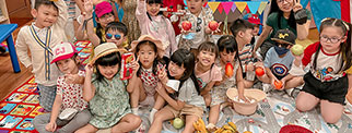 A group of young children