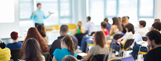 Students in a lecture room