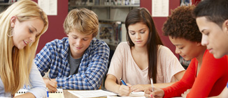 Group of students in a class