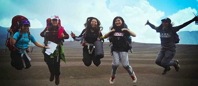 Group of students on an expedition