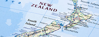 Map of New Zealand