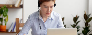 Person using a laptop
