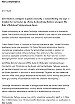 Press release template